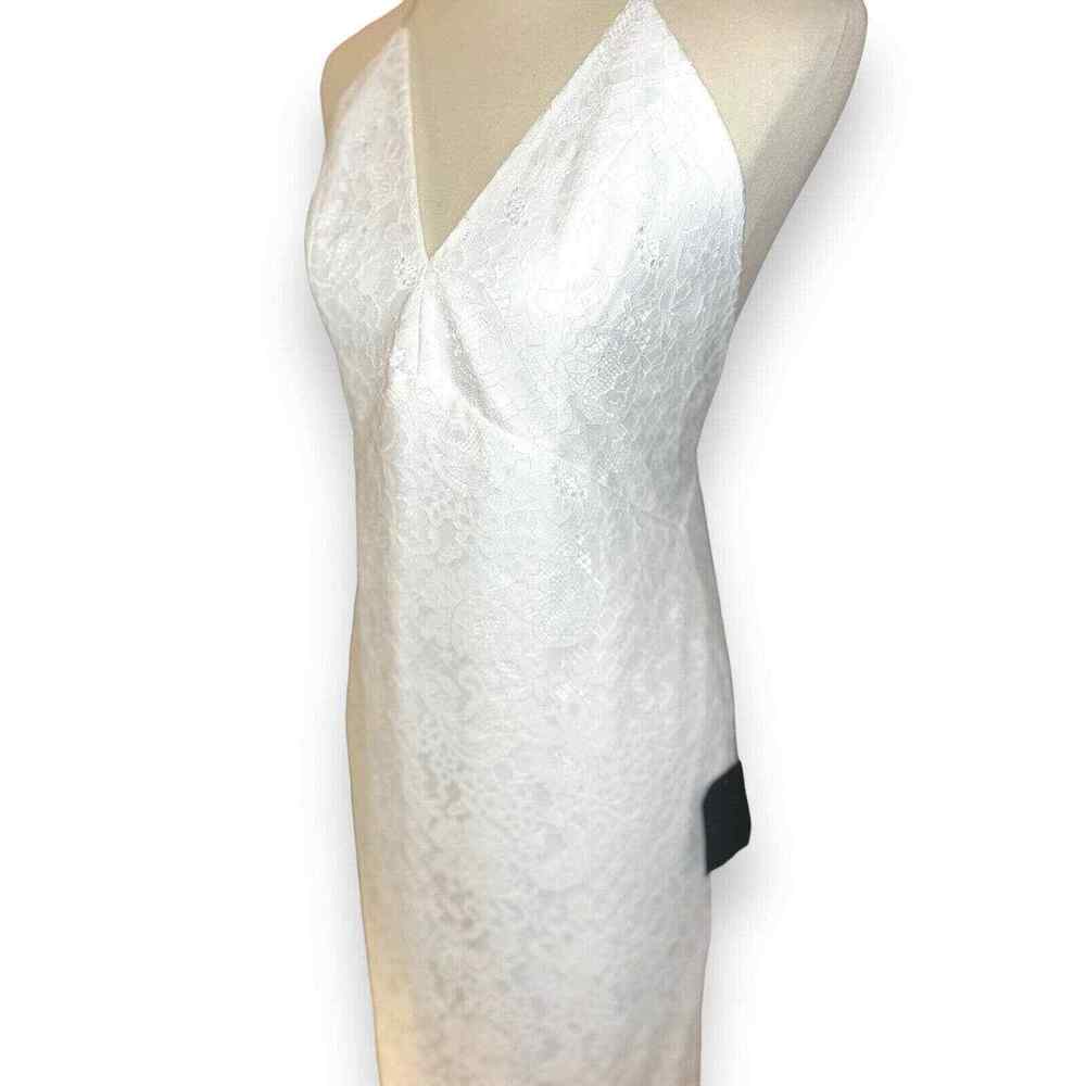 Lulus White Lace Entrance Fully Lined Midi Dress Women's Size L Scalloped Hem - Picture 7 of 11